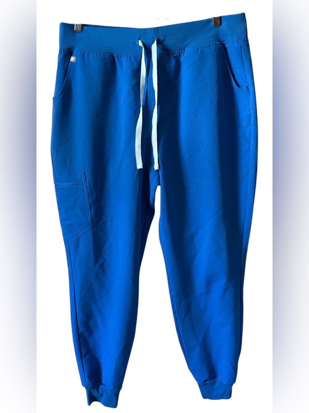 FIGS Zamora Jogger Scrub Pants Royal Blue Drawstring Size Extra Large